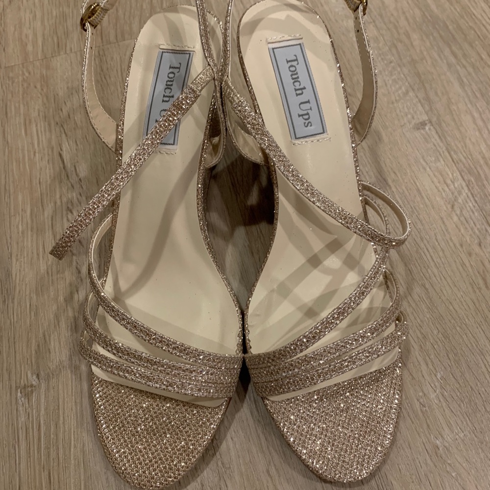 Women’s champagne wedge sandal